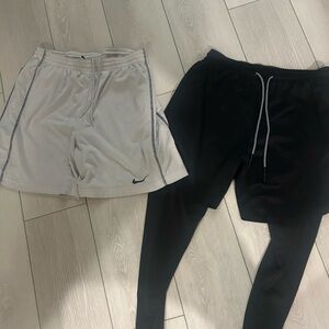 Nike men’s Black and White Shorts Duo